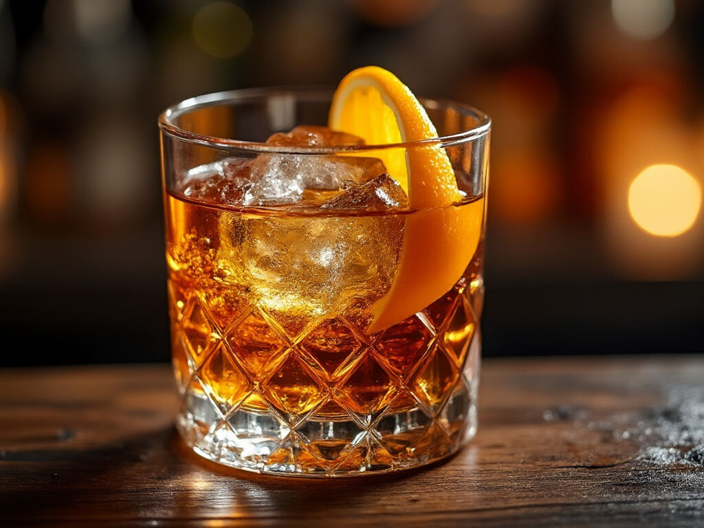Old Fashioned cocktail in a rocks glass