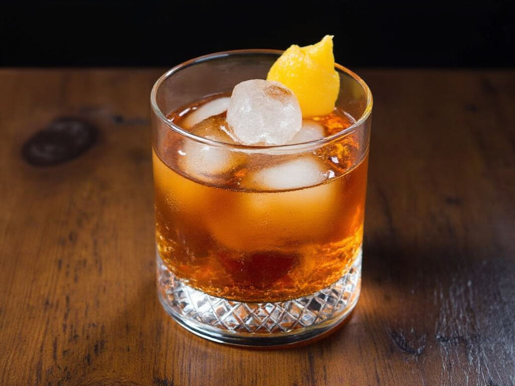 Rusty Nail cocktail in a rocks glass
